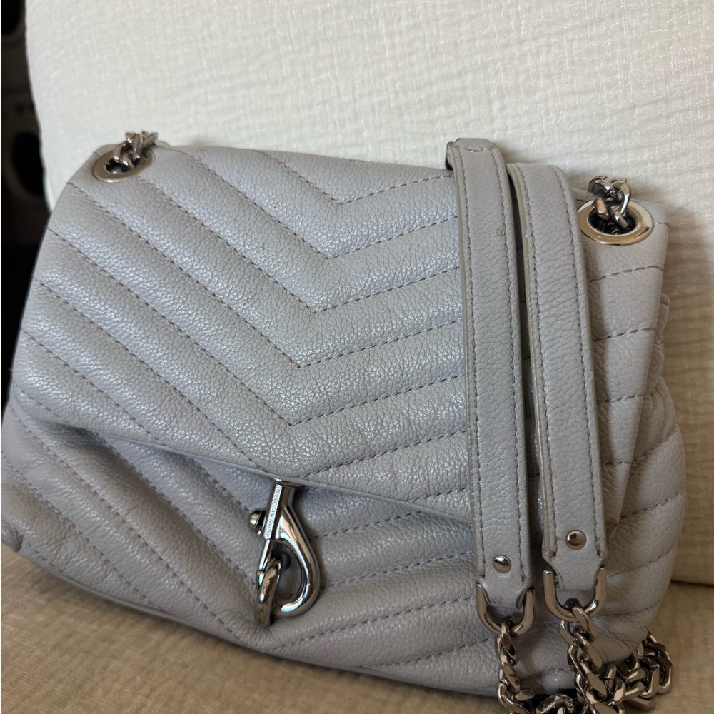 Rebecca Minkoff Gray Leather Shoulder/Crossbody purse (Several spots with wear)